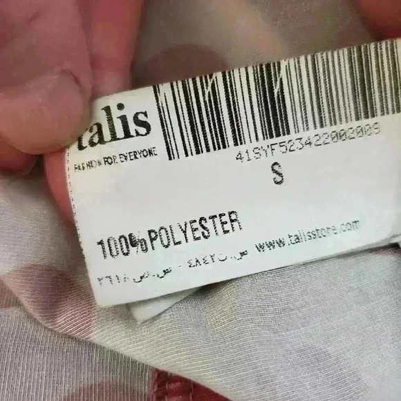 TALIS large polka dot blouse with ribbed cuffs and ruffles. NEW WITH TAGS. small - Picture 9 of 9